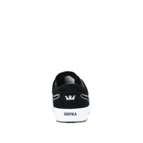 Supra Mens HAMMER VTG Black/white Low Top Shoes | CA-43343